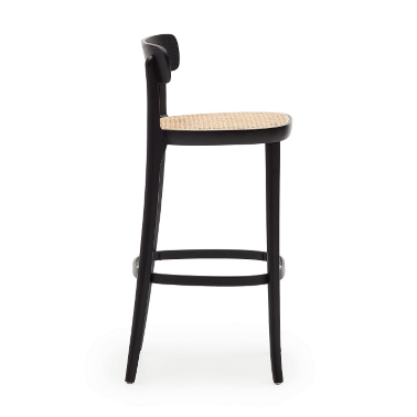 Барный стул из бука с черной отделкой шпона ясеня La Forma Romane - 