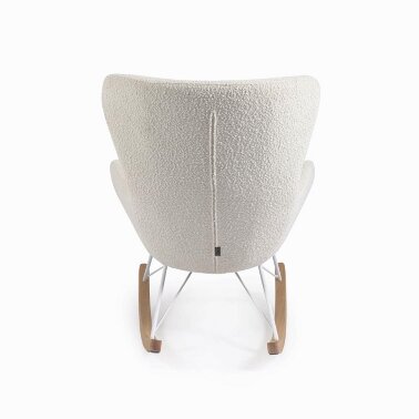 Кресло-качалка из белой ткани букле La Forma Vania 108744 - 