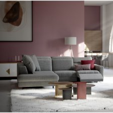 Угловой диван с реклайнером ROM Fontane Vivique - Silver
