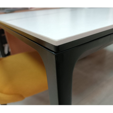 Стол обеденный столешница керамика ESF DT2010 (160) WHITE - 