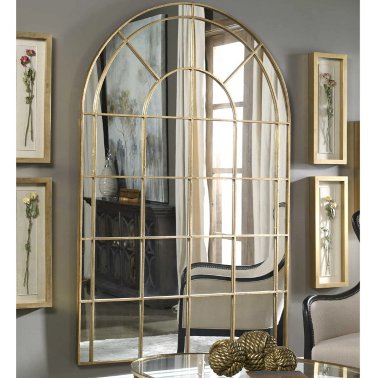 Арочное зеркало в форме окна Bishop LHDFM5480RJ от Louvre home - 