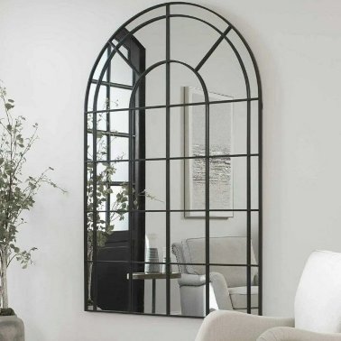 Арочное зеркало в форме окна Bishop LHDFM5480-1RJ от Louvre home - 