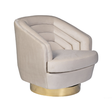 Кресло вращающееся кремового цвета Garda Decor - 