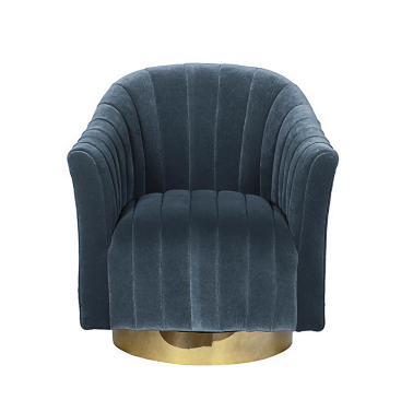 Кресло вращающееся голубого цвета Garda Decor - 