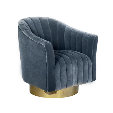 Кресло вращающееся голубого цвета Garda Decor - 