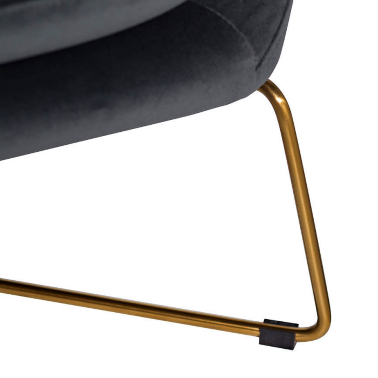 Кресло на металлическом каркасе серо-зеленое Garda Decor - 