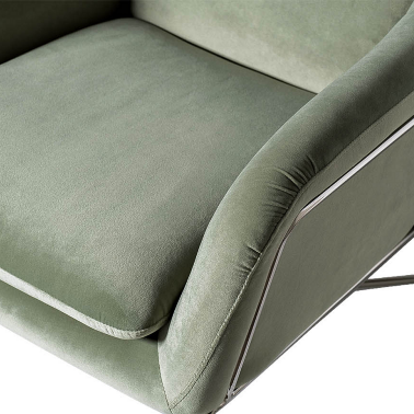 Кресло светло-оливковое на металлическом каркасе Garda Decor - 